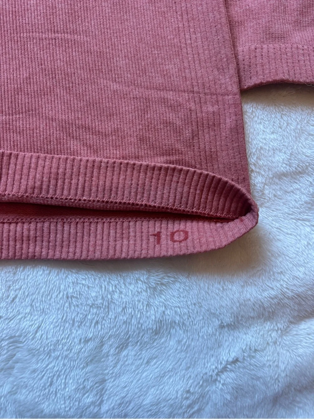 lululemon athletica long sleeve turtleneck top in dusty rose